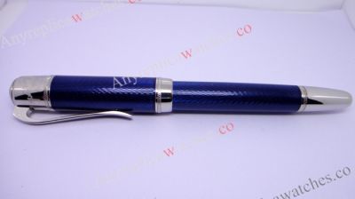 Montblanc Jules Verne Blue&Silver Rollerball Pen for Mens Gift